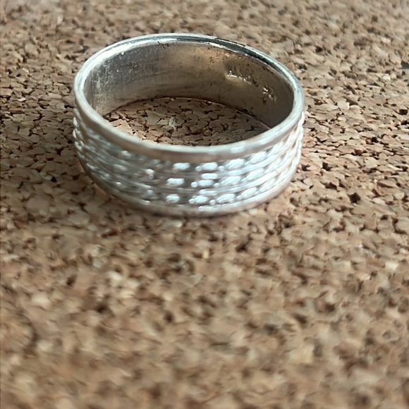 Vintage Estate Sale Men’s Triple Rope Cable Twist 925 Silver Band Ring - Picture 15 of 16